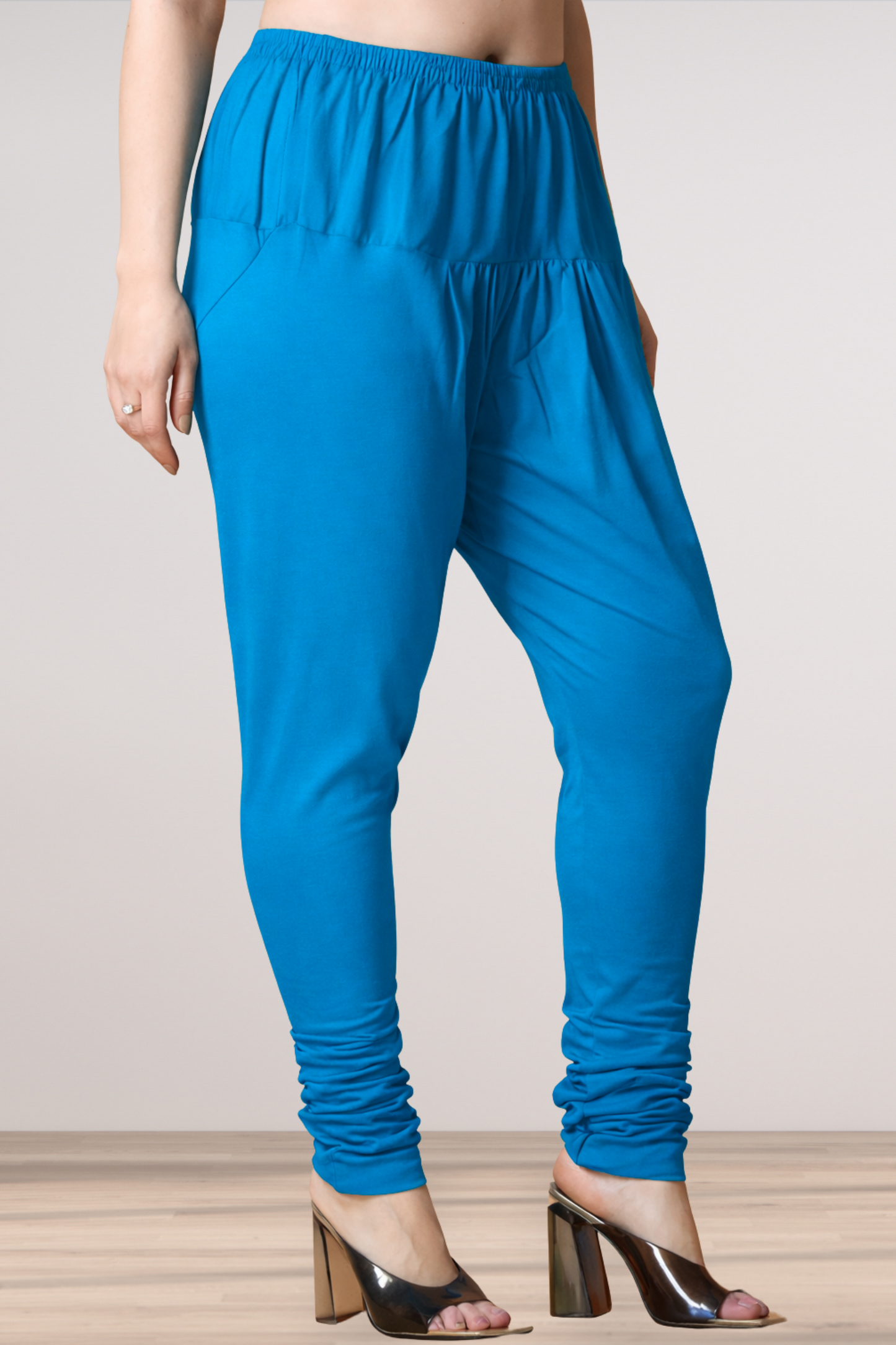 Firozi Cotton Churidar Pants