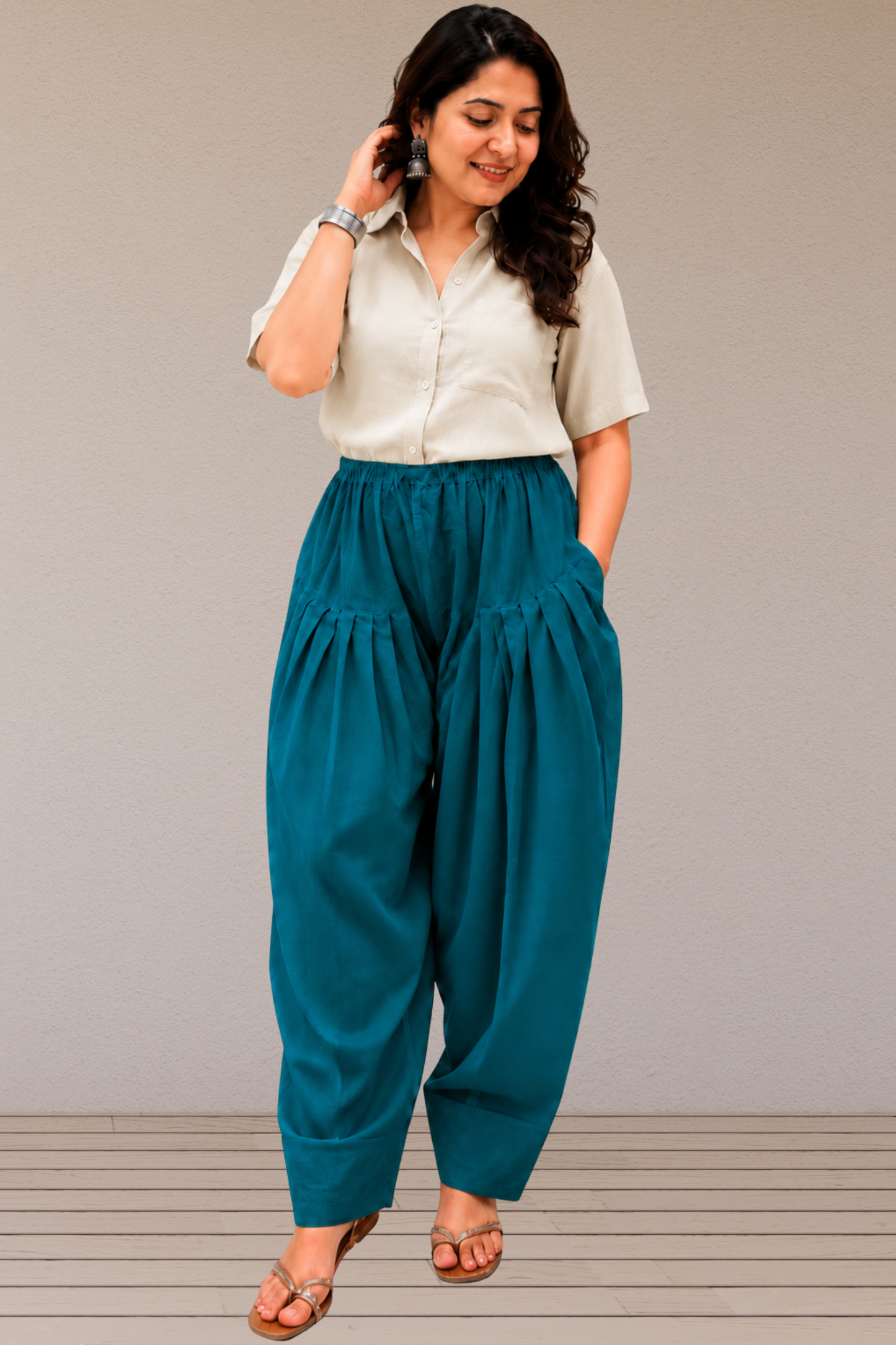 Firozi Cotton Farshi Salwar