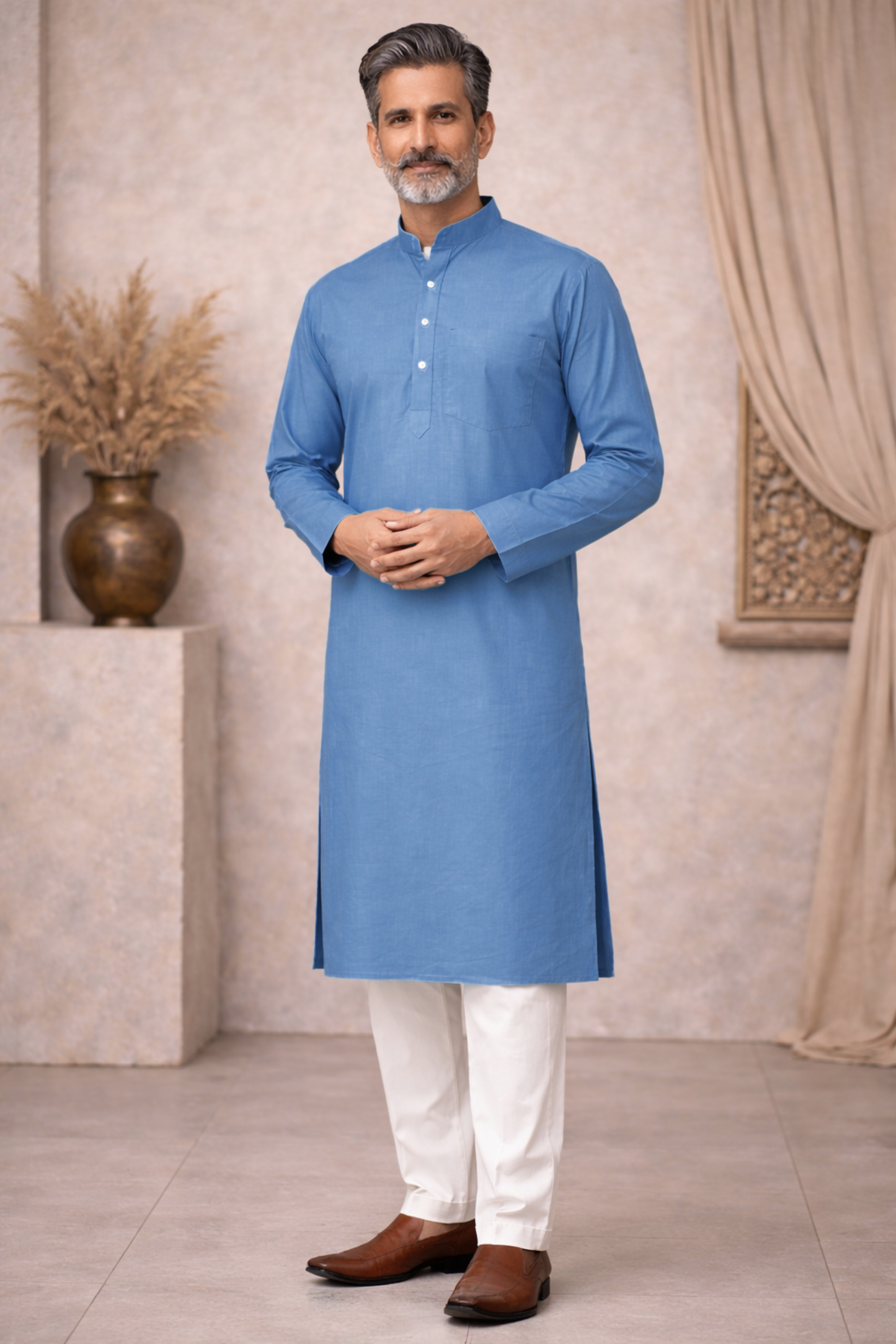Firozi Cotton Kurta Pajama