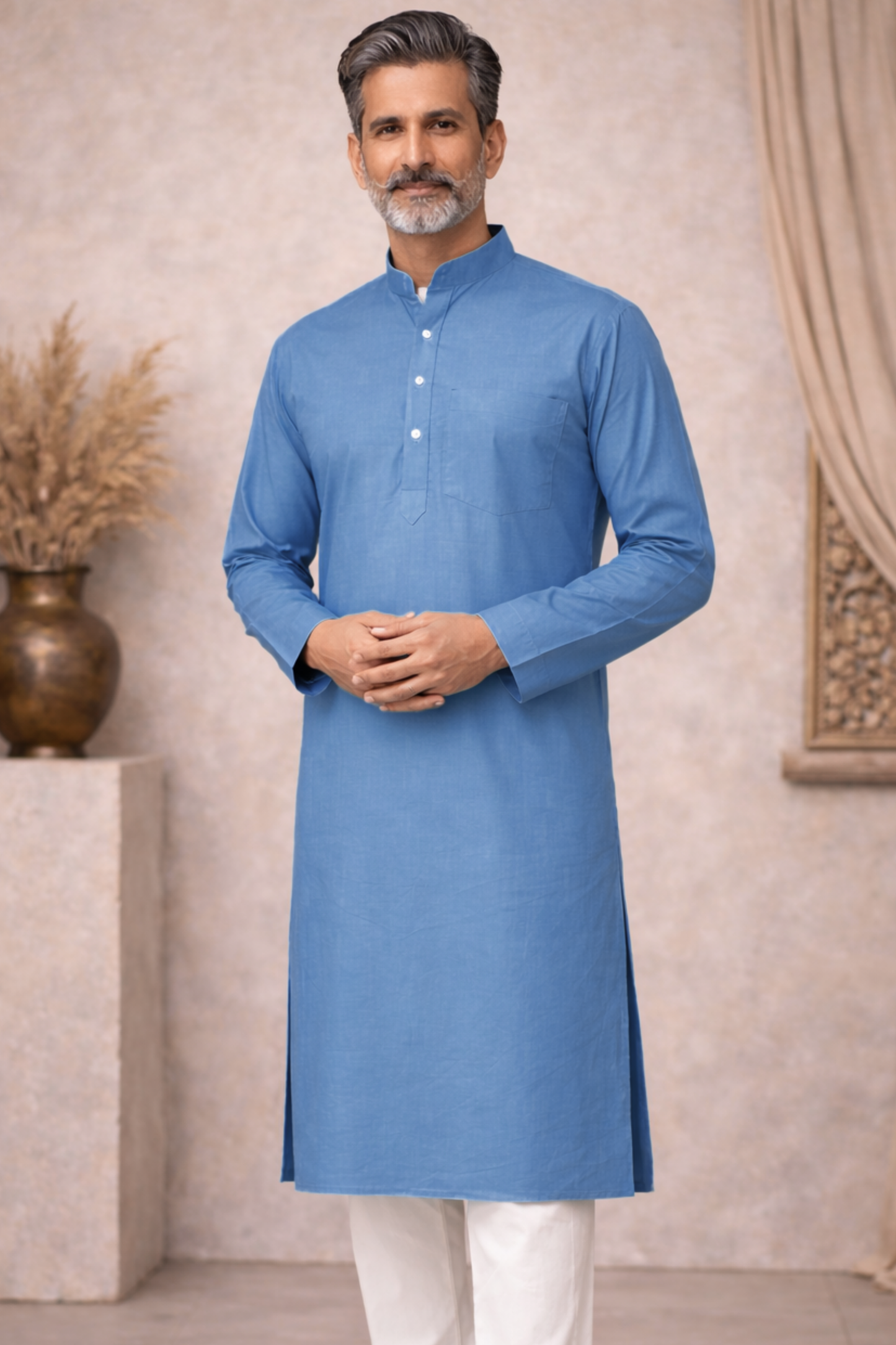 Firozi Cotton Kurta Pajama