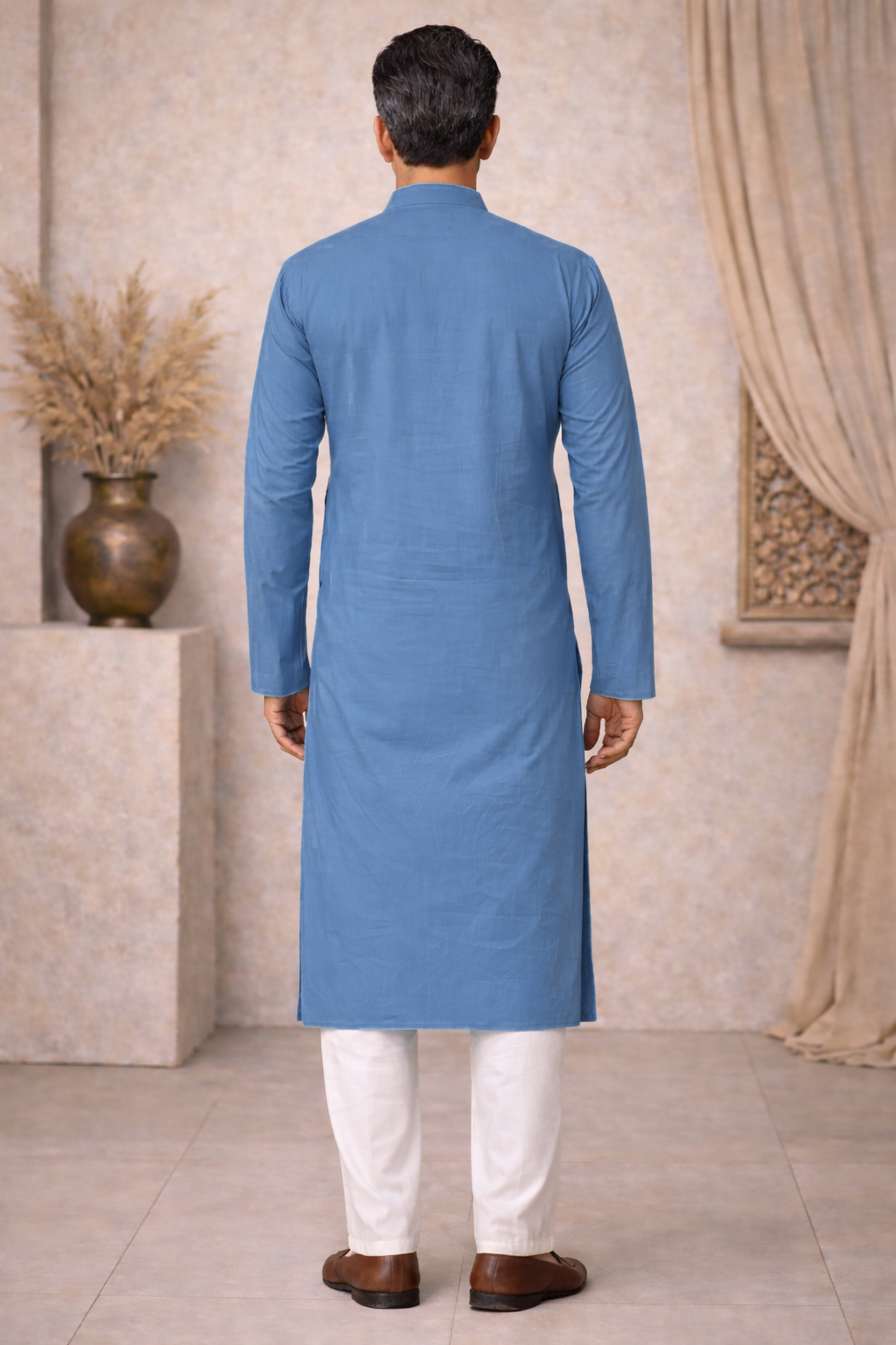 Firozi Cotton Kurta Pajama