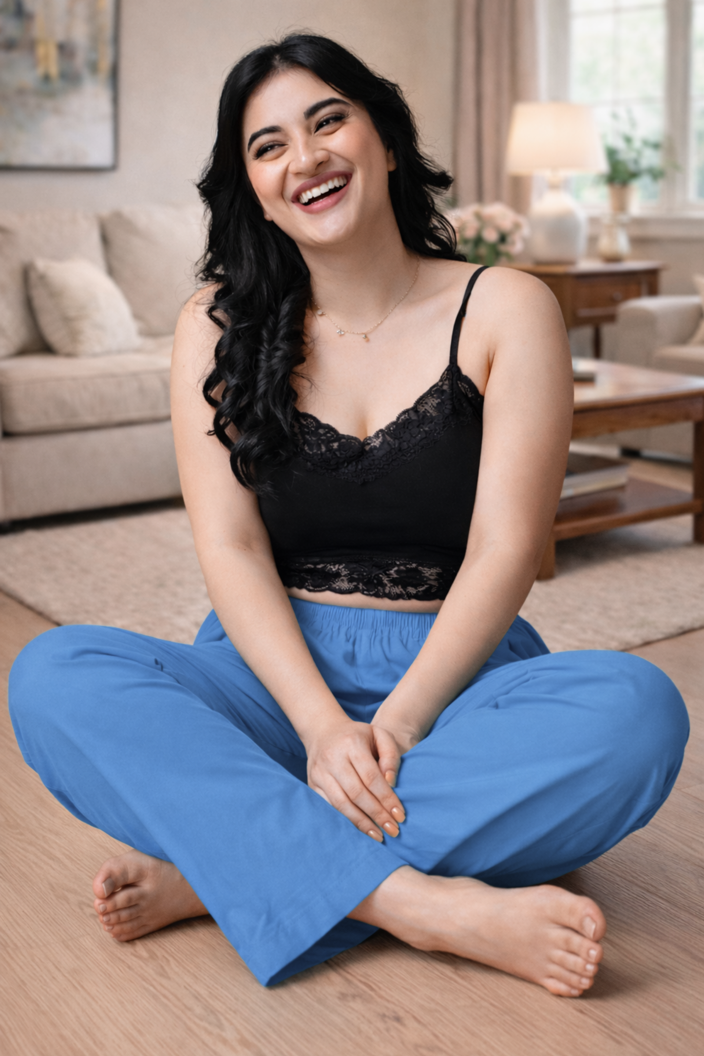 Firozi Poplin Cotton Pant