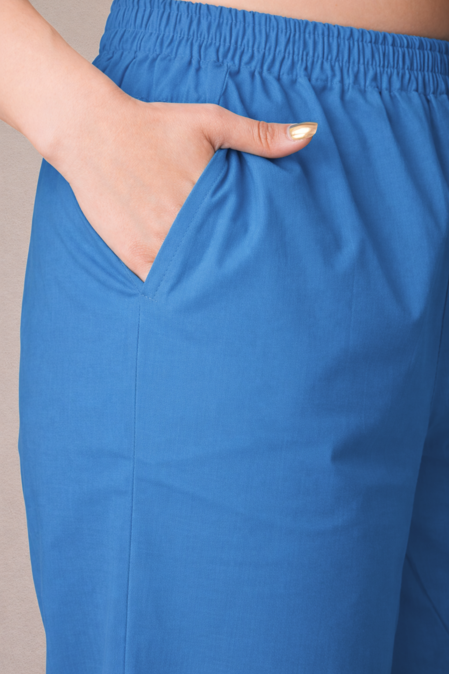 Firozi Poplin Cotton Pant