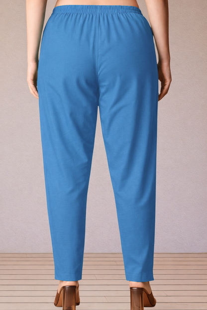 Firozi Poplin Cotton Pant