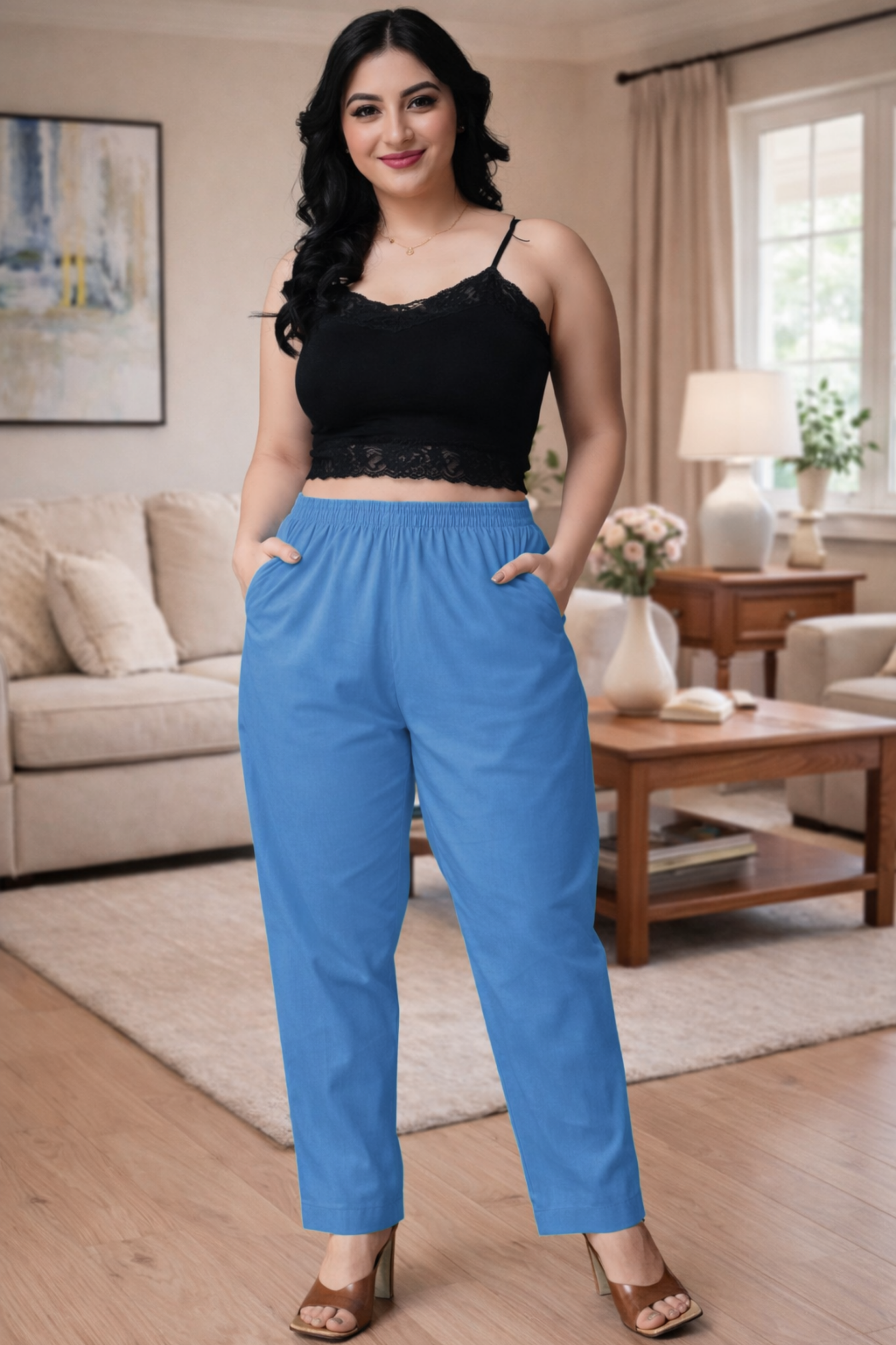 Buy Plus Size ​Firozi Cotton Kurti Pant | Apella - The XS to 10XL
