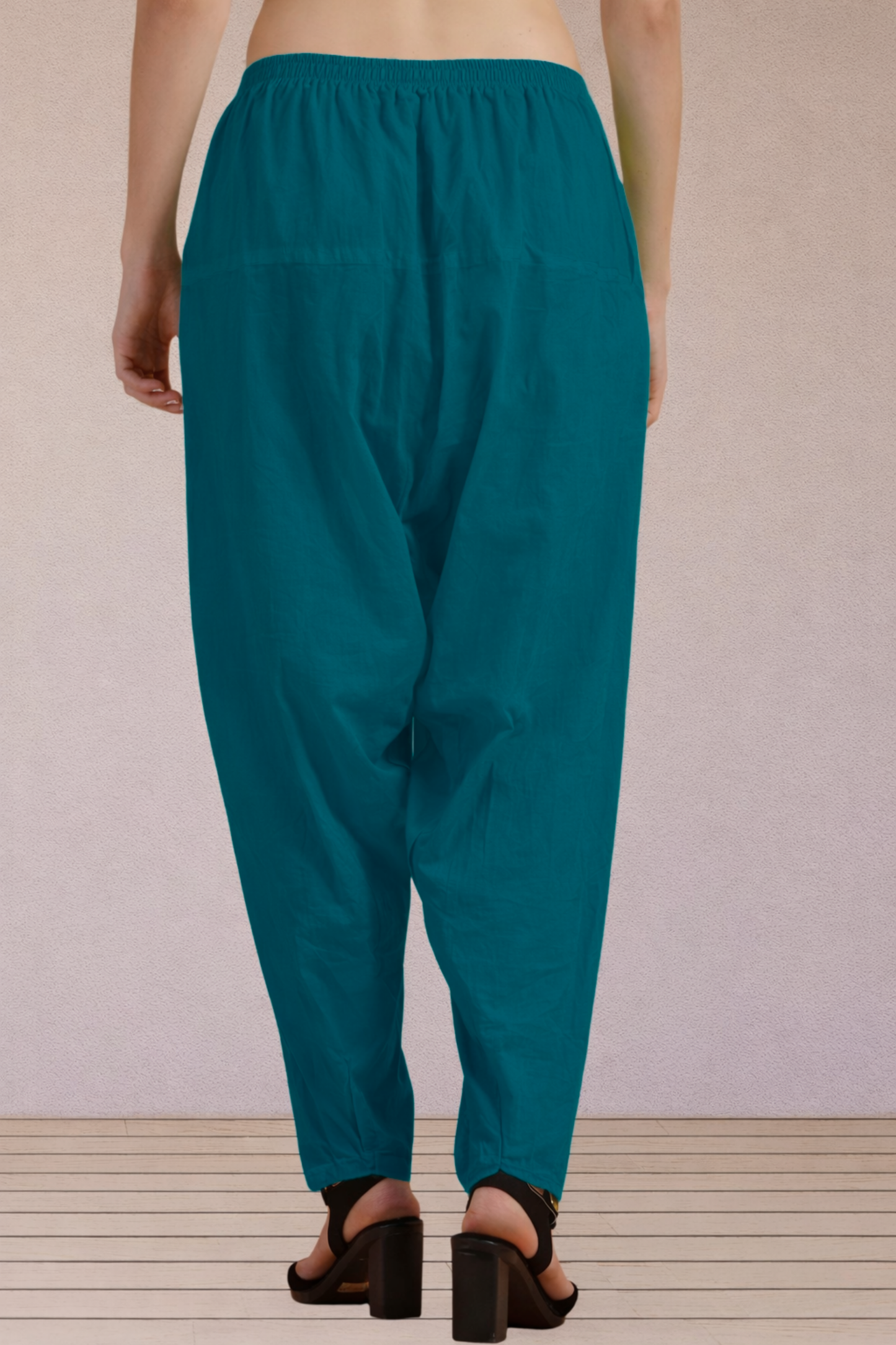 Teal Blue Easy Fit Cotton Salwar