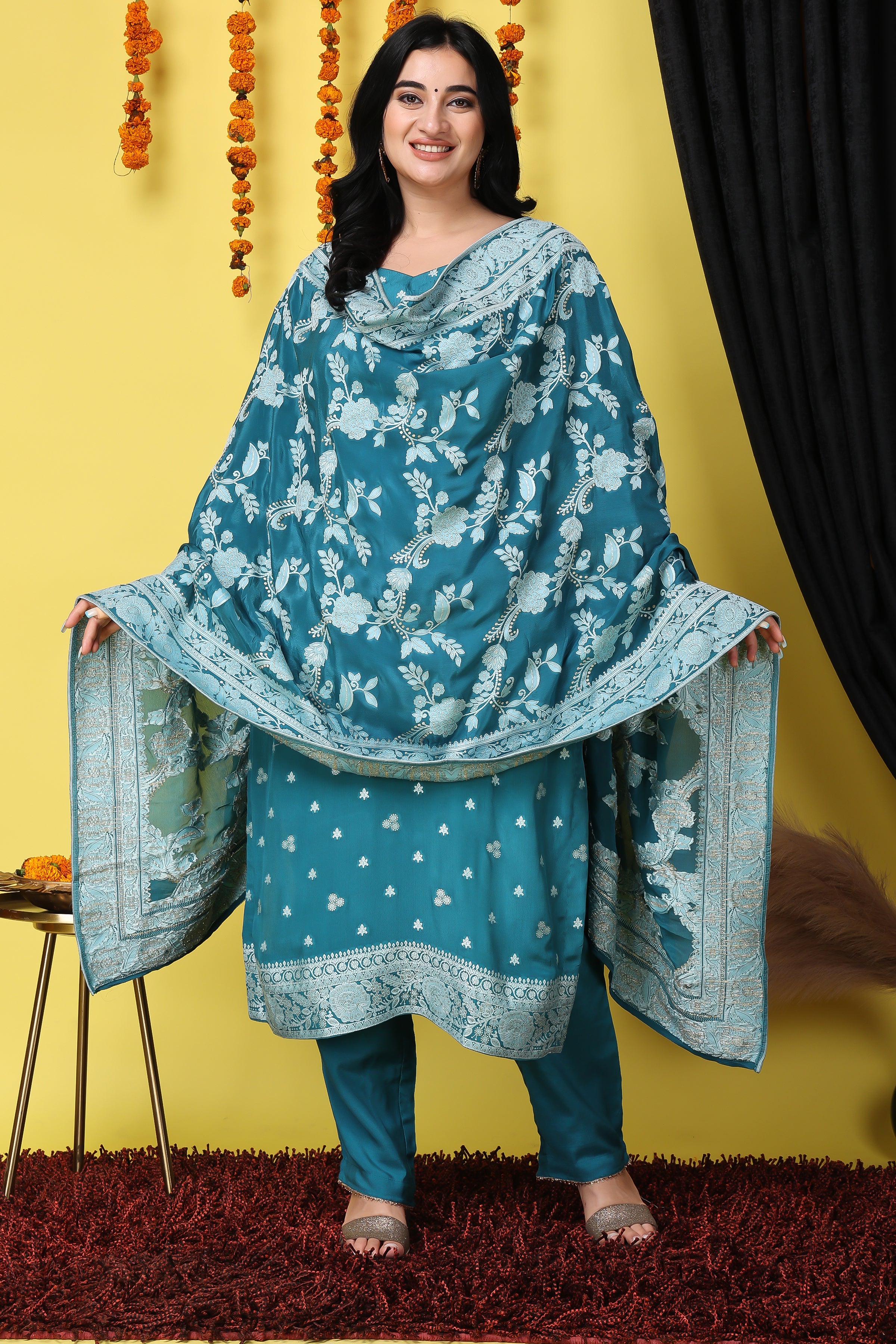 Readymade Indian Sequin Embroidered Sharara Gharara Kurti Set, Velvet Suit,  Pakistani Designer Ethnic Wear, 3 Pcs Set Suit Wedding Dress - Etsy