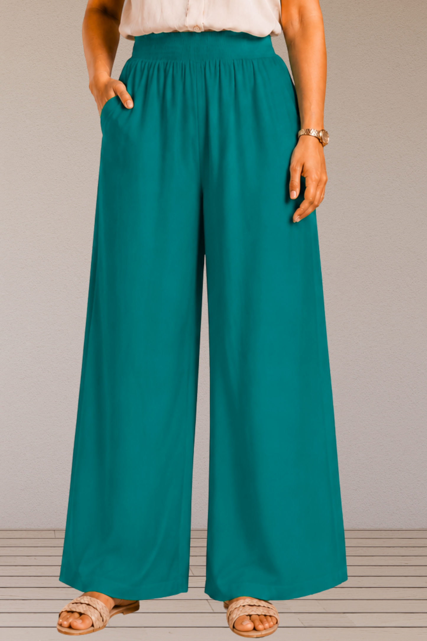 Firozi Flared Palazzo Pant