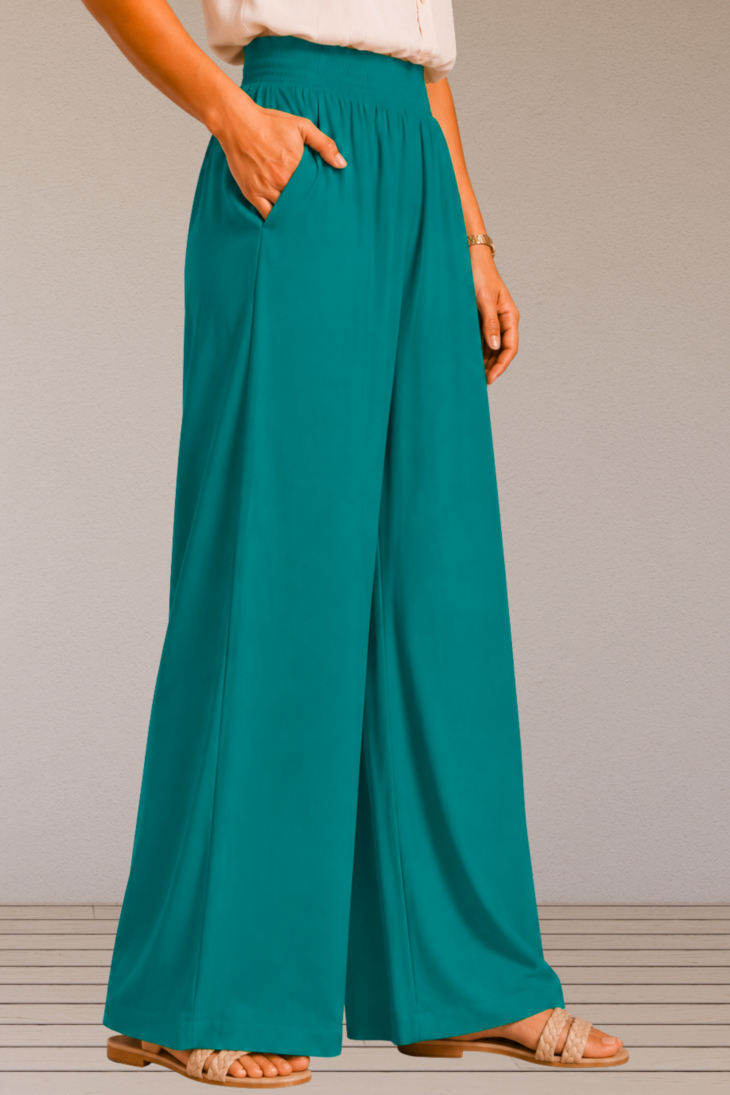Firozi Flared Palazzo Pant