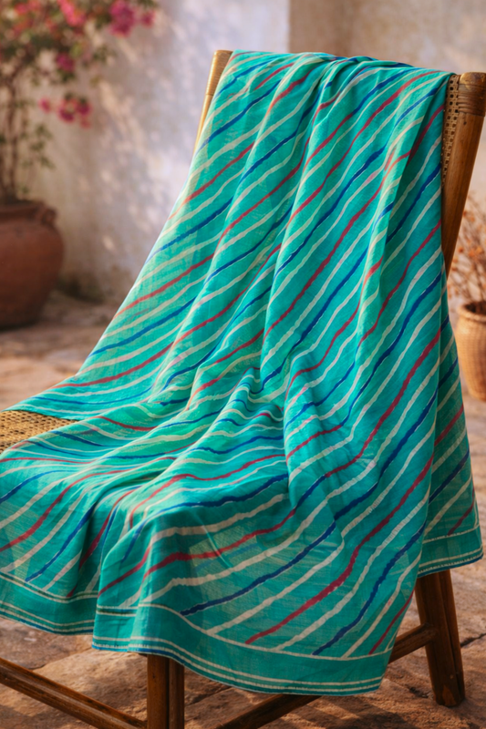 Firozi Leheriya Cotton Dupatta