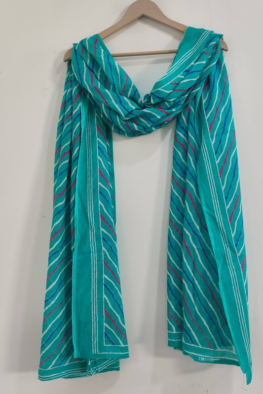 Firozi Leheriya Cotton Dupatta