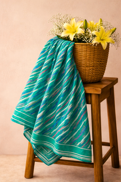 Firozi Leheriya Cotton Dupatta
