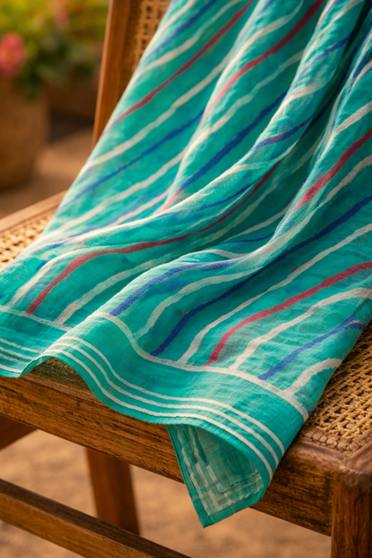 Firozi Leheriya Cotton Dupatta