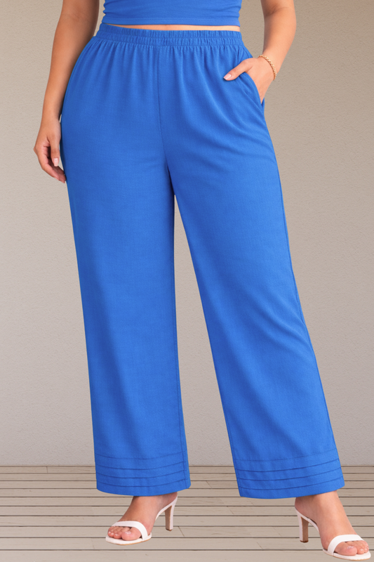 Firozi Pintuked Cotton Palazzo