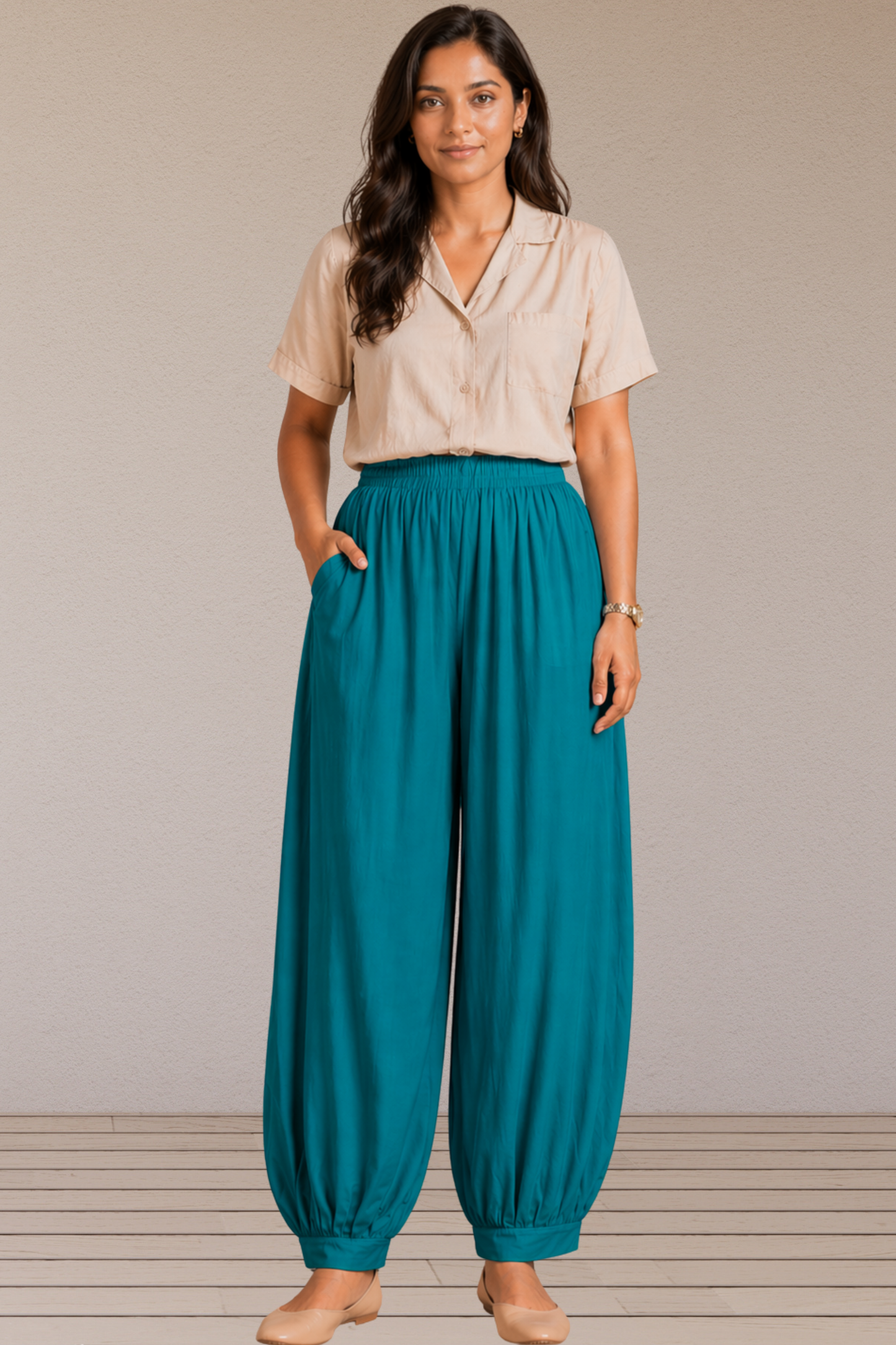 Firozi Rayon Afghani Pants