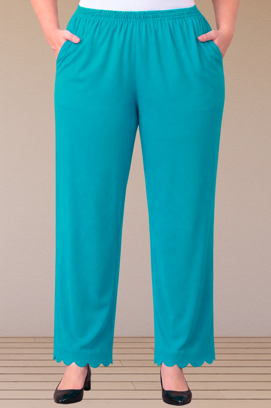 Firozi Scallop Cut Palazzo