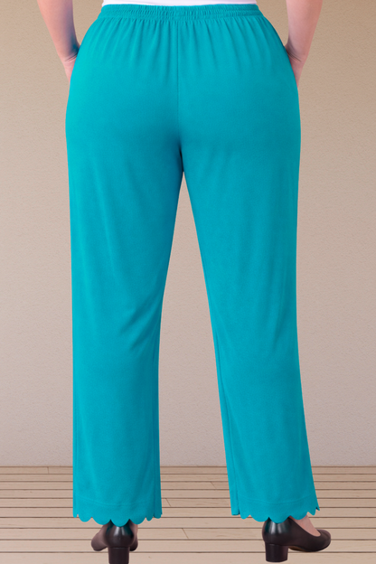 Firozi Scallop Cut Palazzo