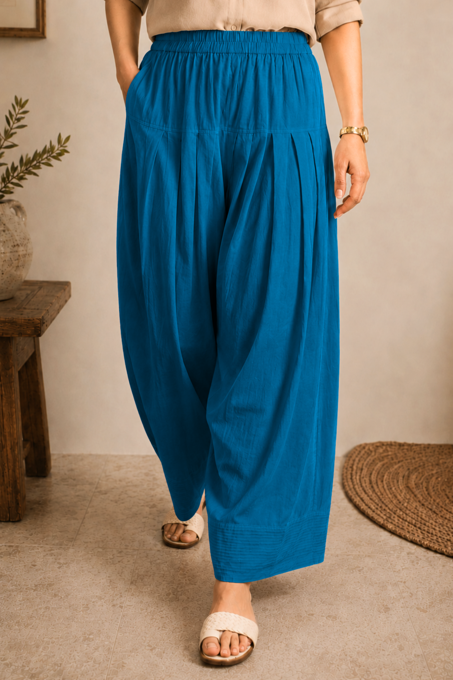 Firozi Cotton Farshi Salwar