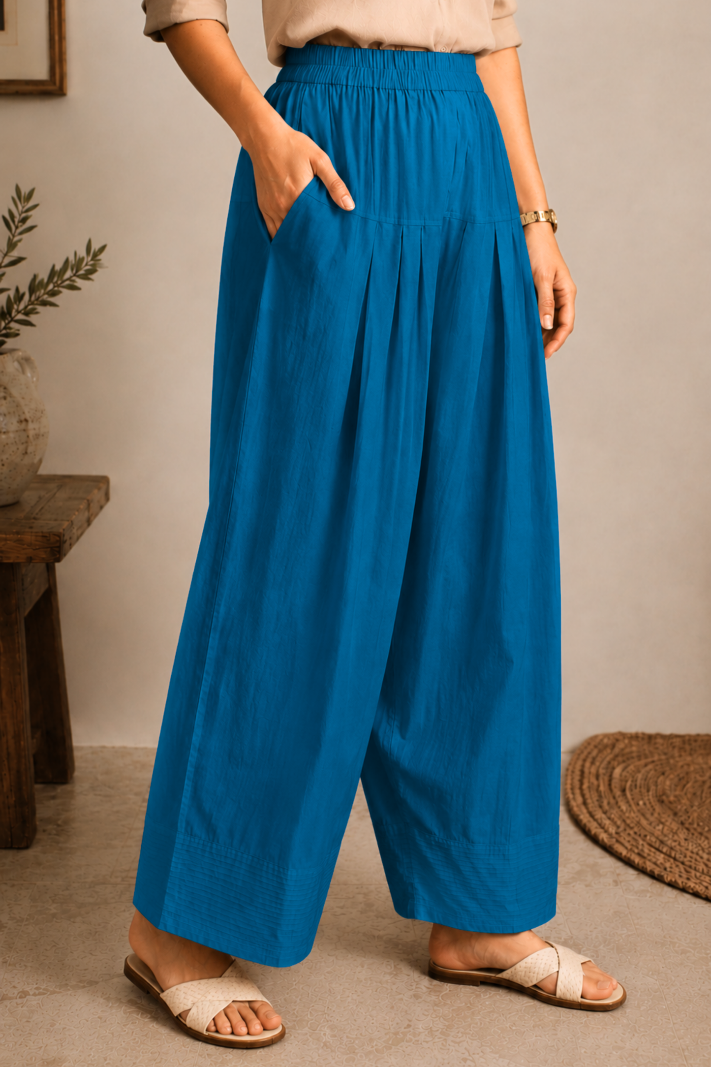 Firozi Cotton Farshi Salwar