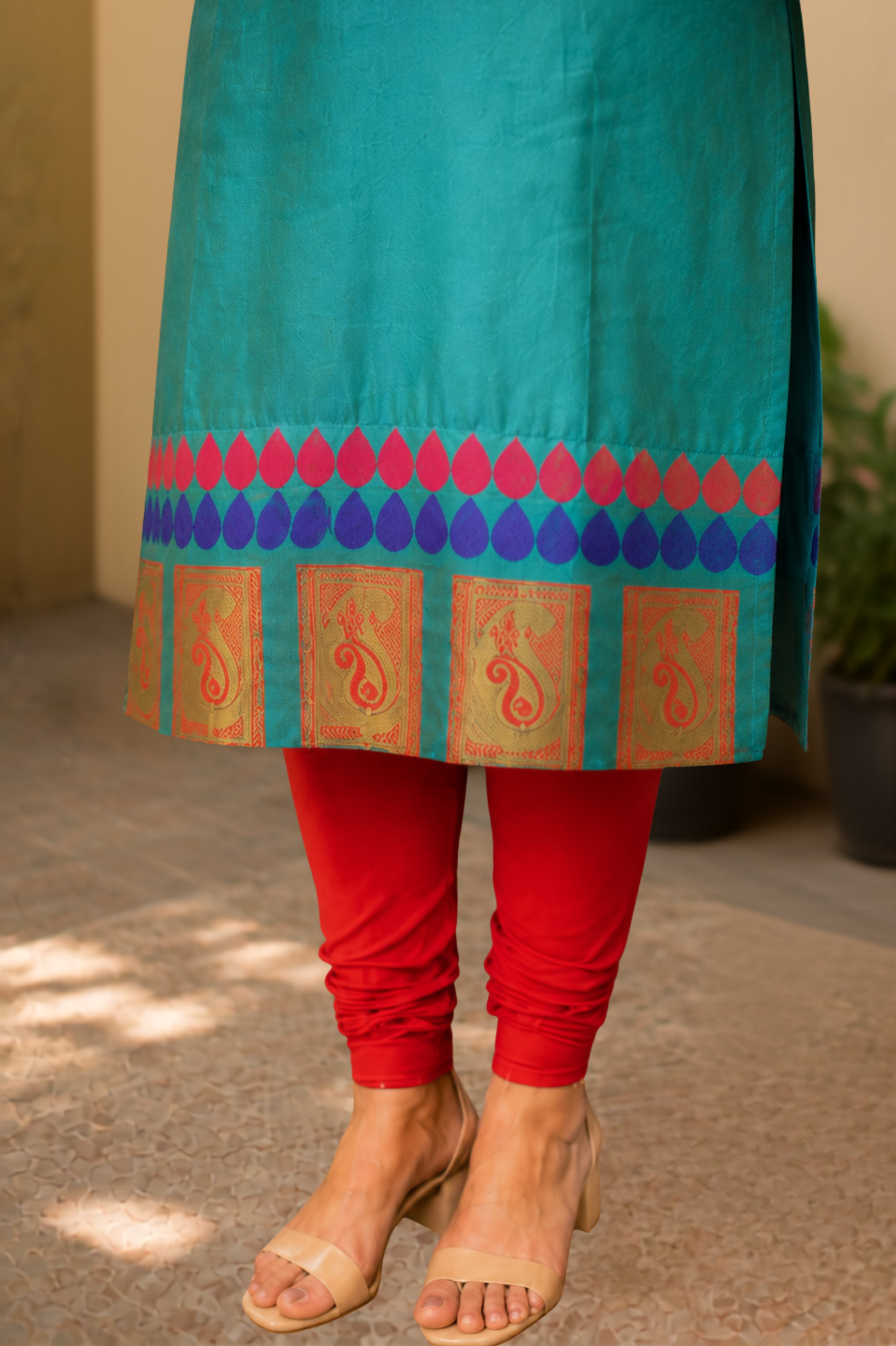 Firozi Radiance Churidar Suit Set