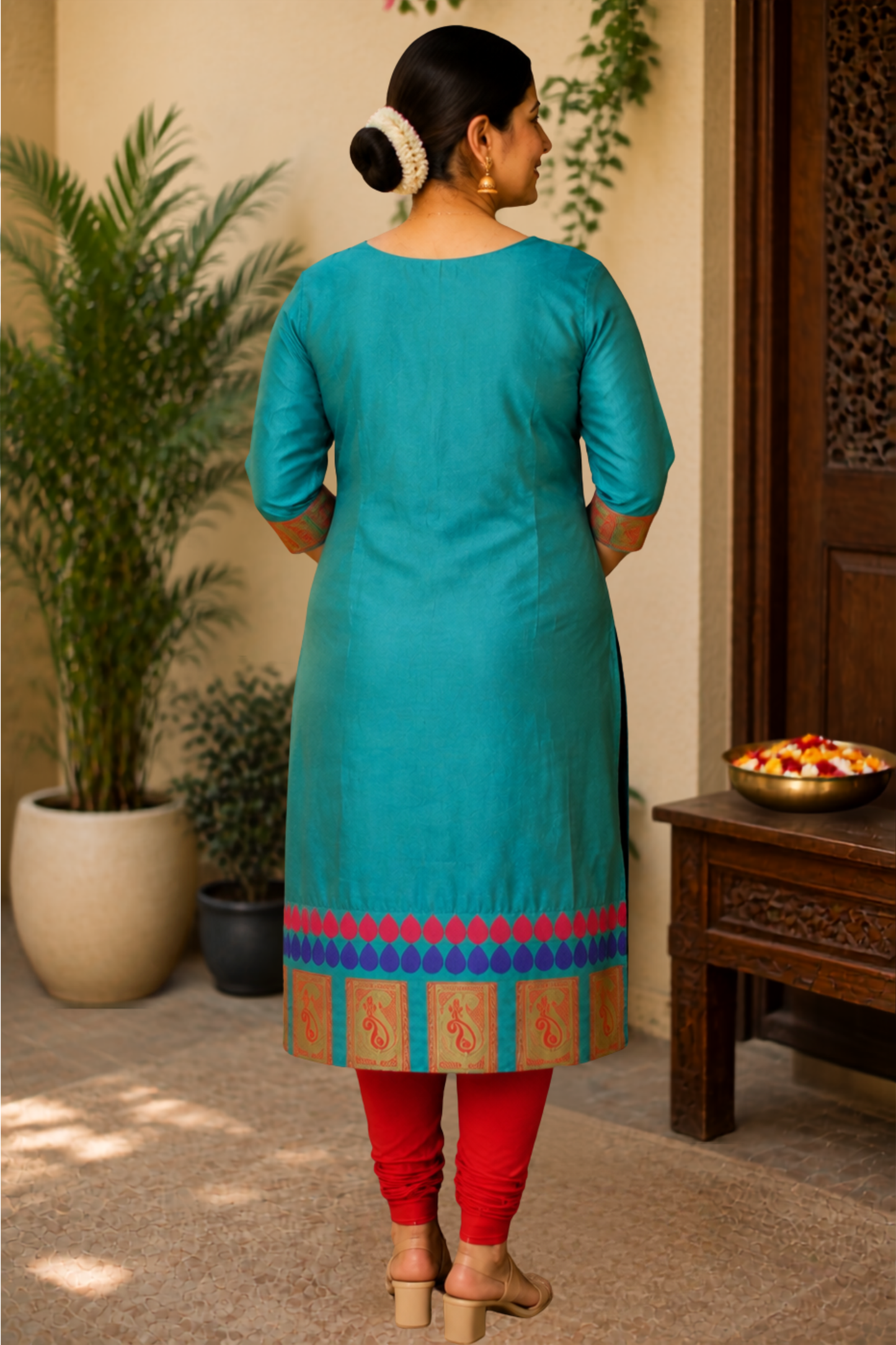 Firozi Radiance Churidar Suit Set