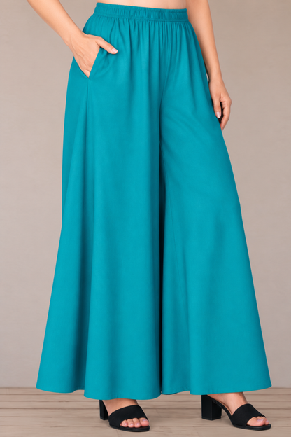 Firozi Rayon Skirt Palazzo