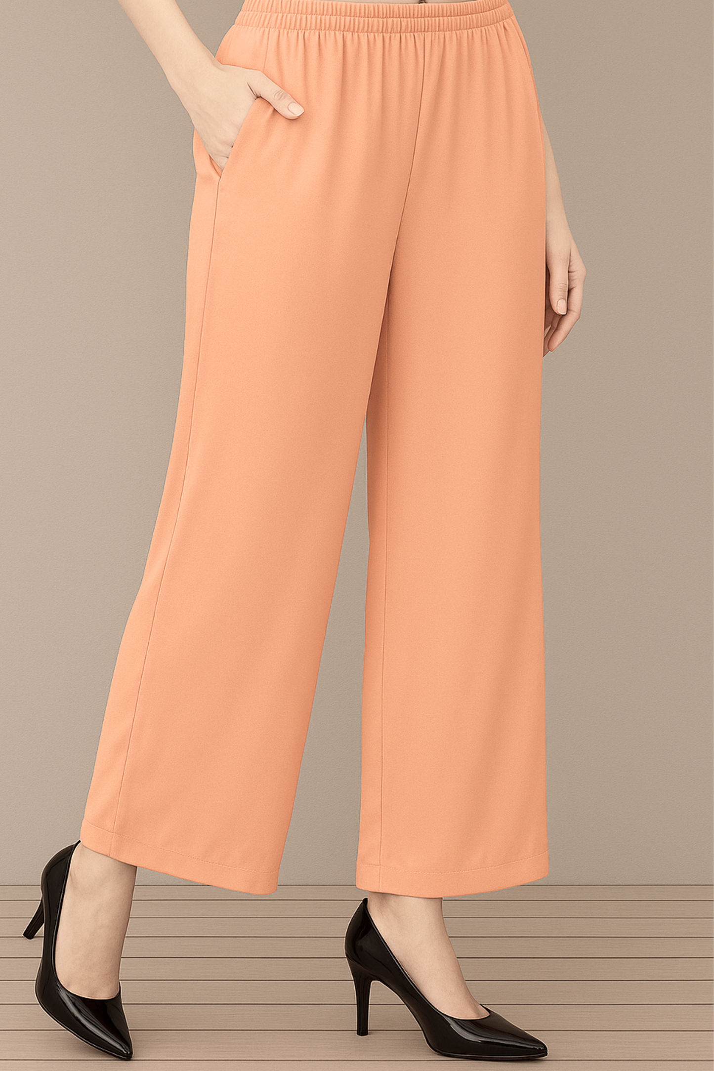 Apricot Flared  Palazzo Pant