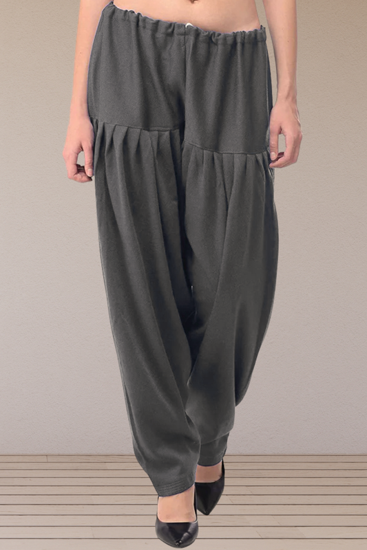 Dark Grey Woollen Cashmilon Salwar