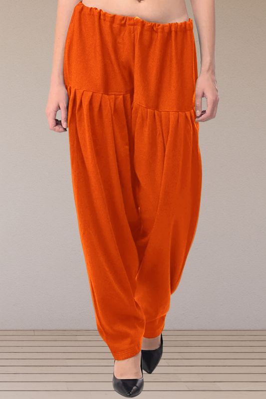 Orange Woollen Cashmilon Salwar