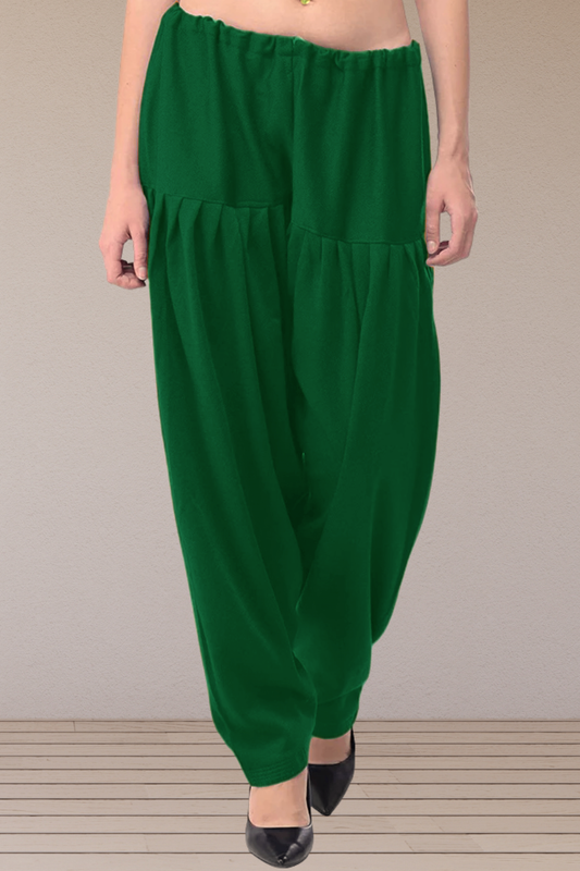 Dark Green Woollen Cashmilon Salwar