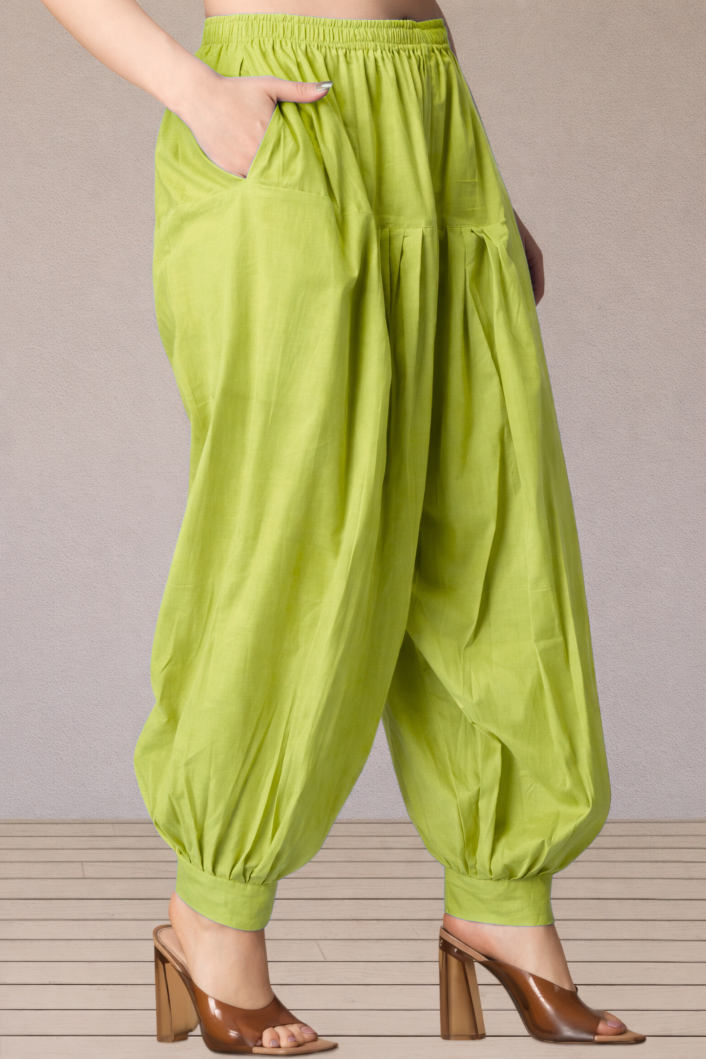 Fluorescent Cotton Afghani Salwar