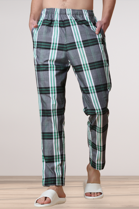 Forest Green Checked Cotton Pajama