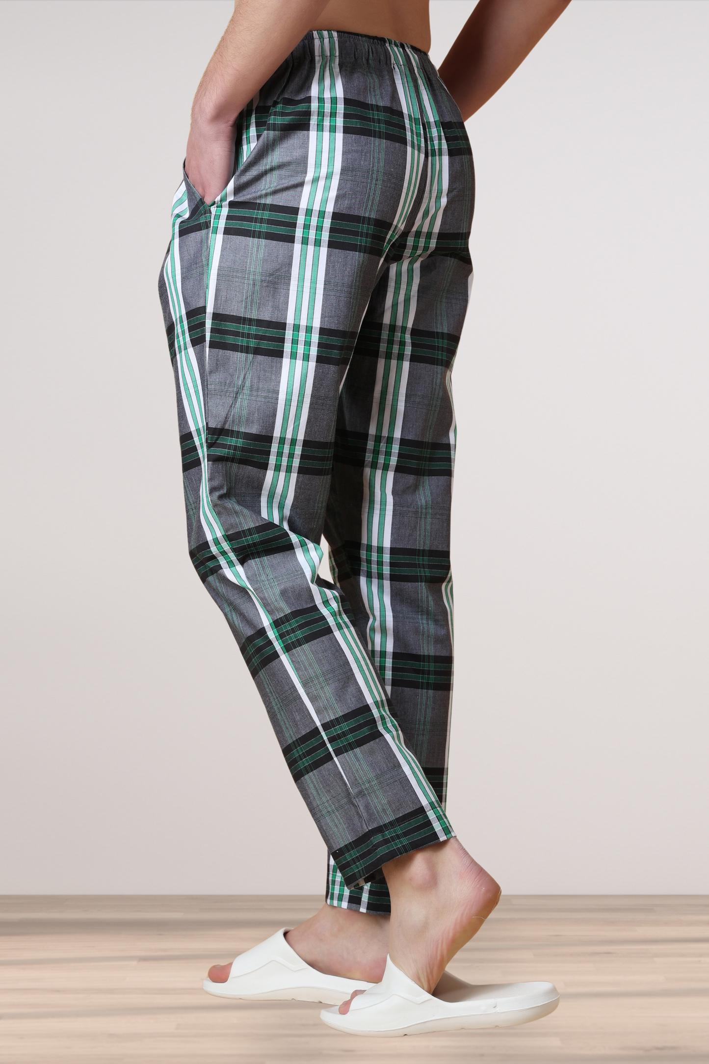 Forest Green Checked Cotton Pajama