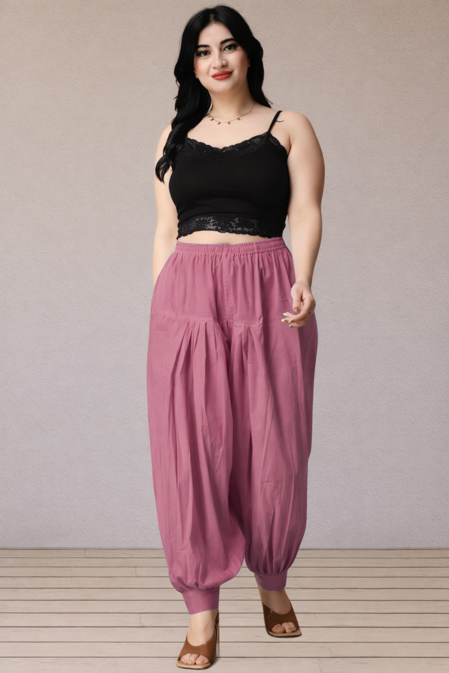 Fuchsia Pink Cotton Afghani Salwar