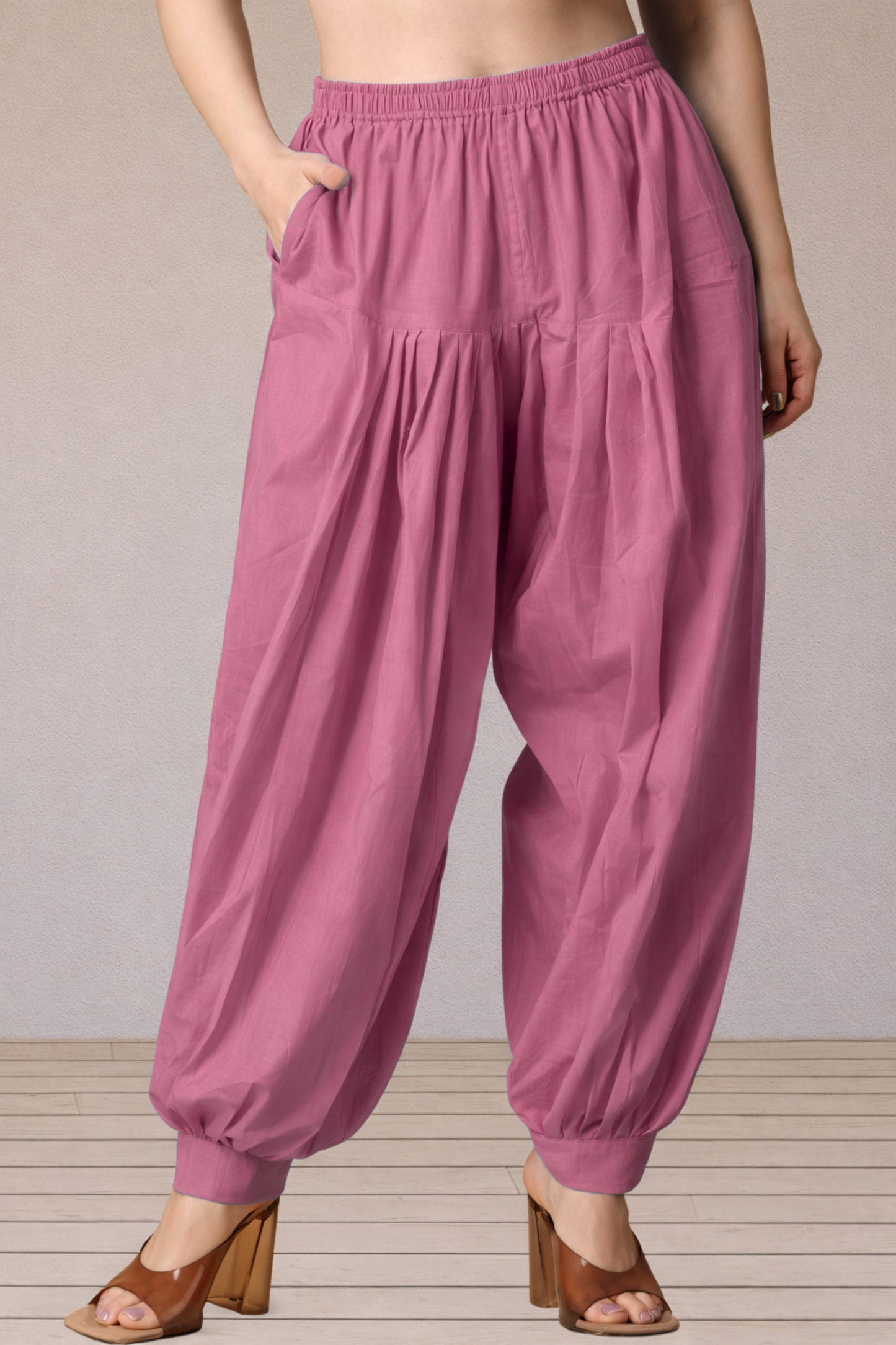 Fuchsia Pink Cotton Afghani Salwar