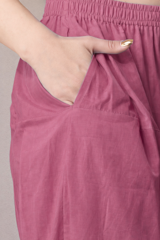 Fuchsia Pink Cotton Afghani Salwar