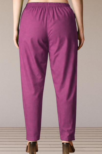 Fuchsia Pink Cotton Kurti Pant