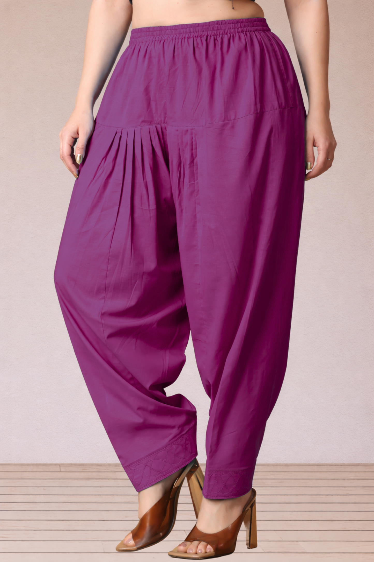 Fuchsia Pink Cotton Straight Salwar