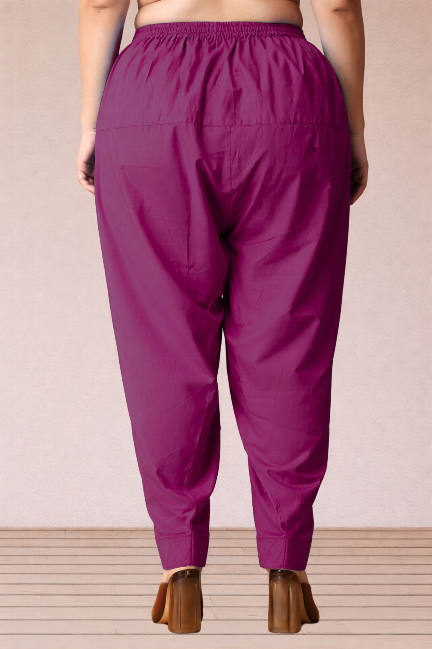 Fuchsia Pink Cotton Straight Salwar