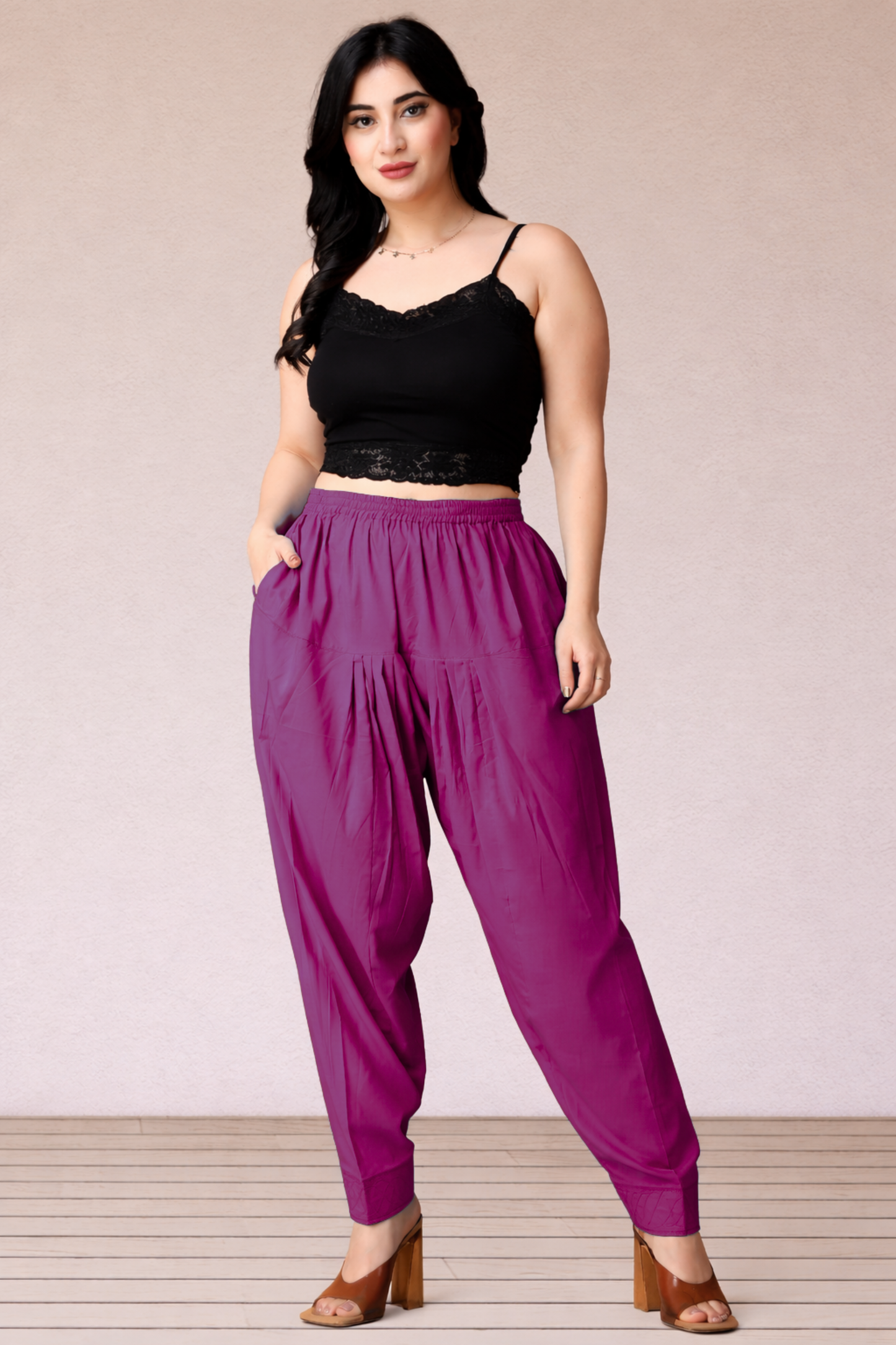 Fuchsia Pink Cotton Straight Salwar