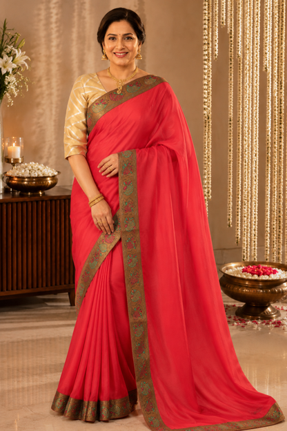 Gleamy Gold Silk Blouse