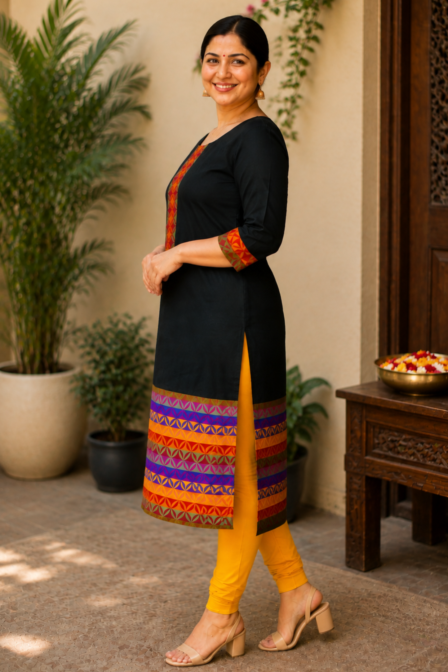 Gold Eclipse Churidar Suit Set