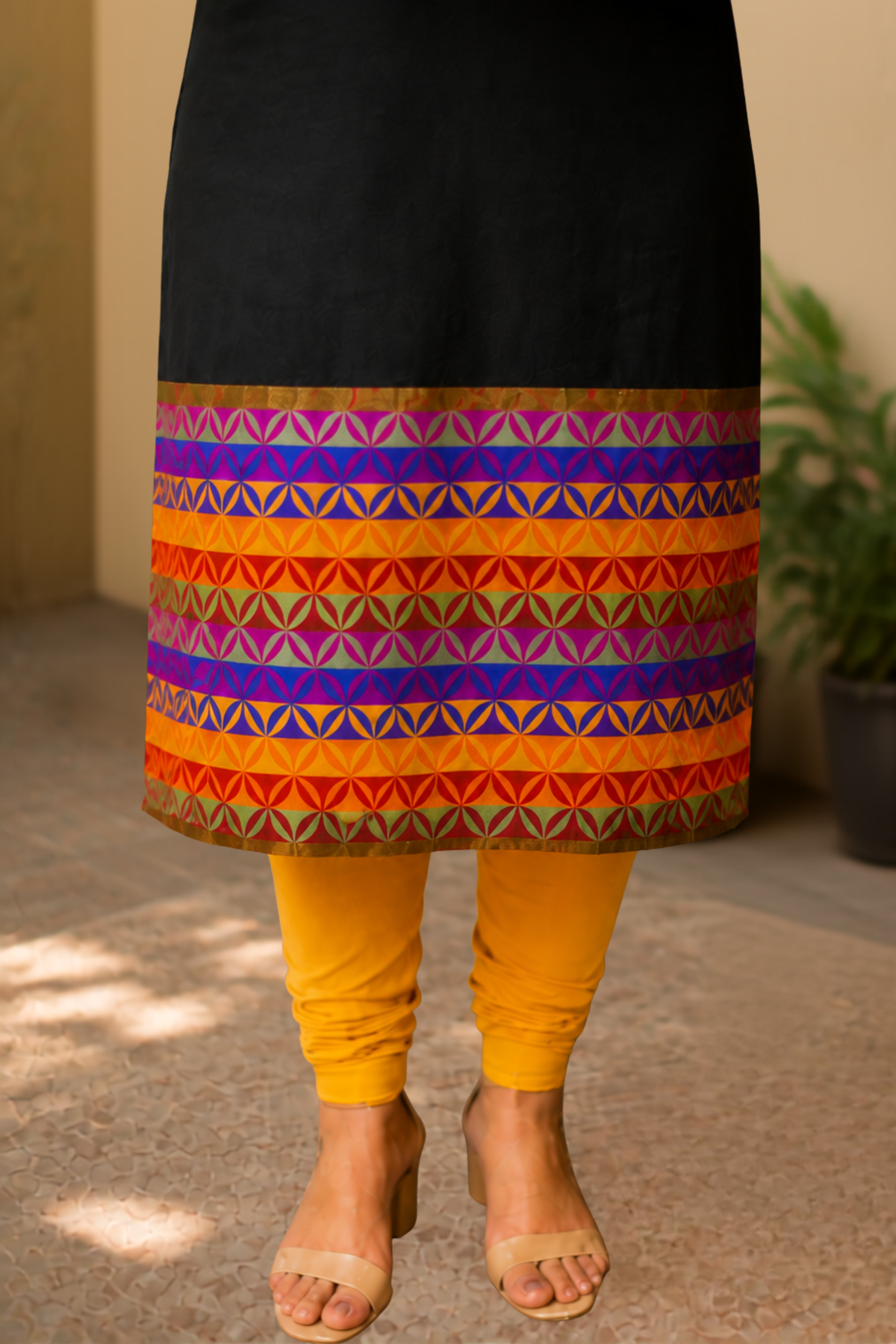 Gold Eclipse Churidar Suit Set