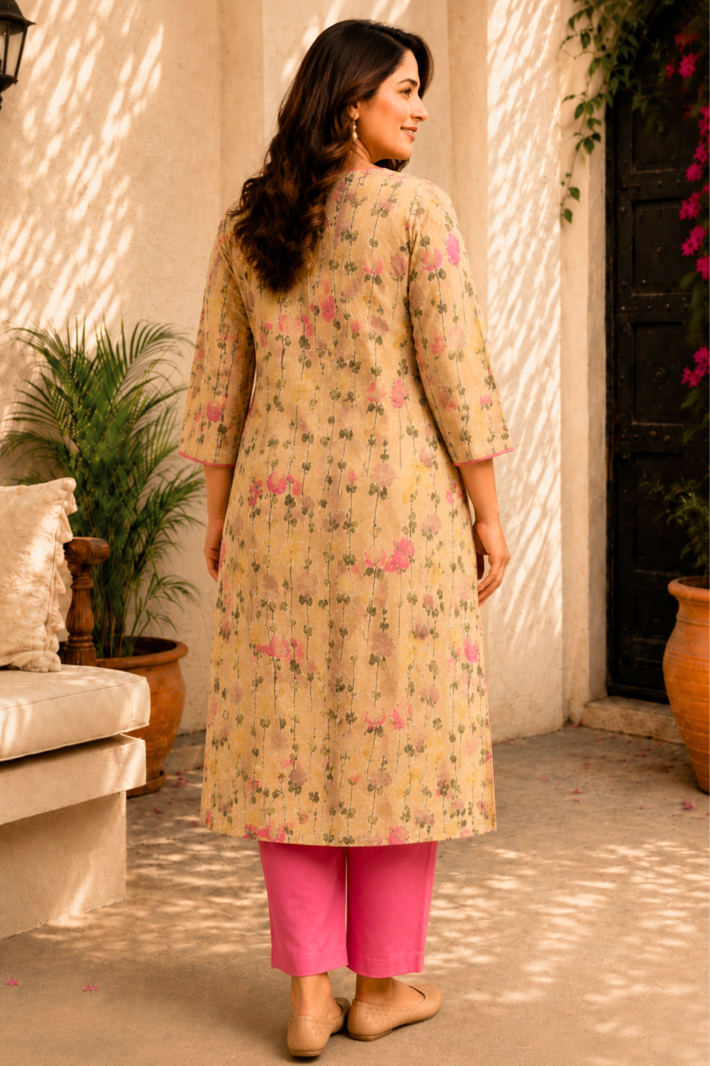 Summer Bloom Cotton Kurta Set