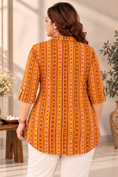 Golden Trails Printed Festive Shirt