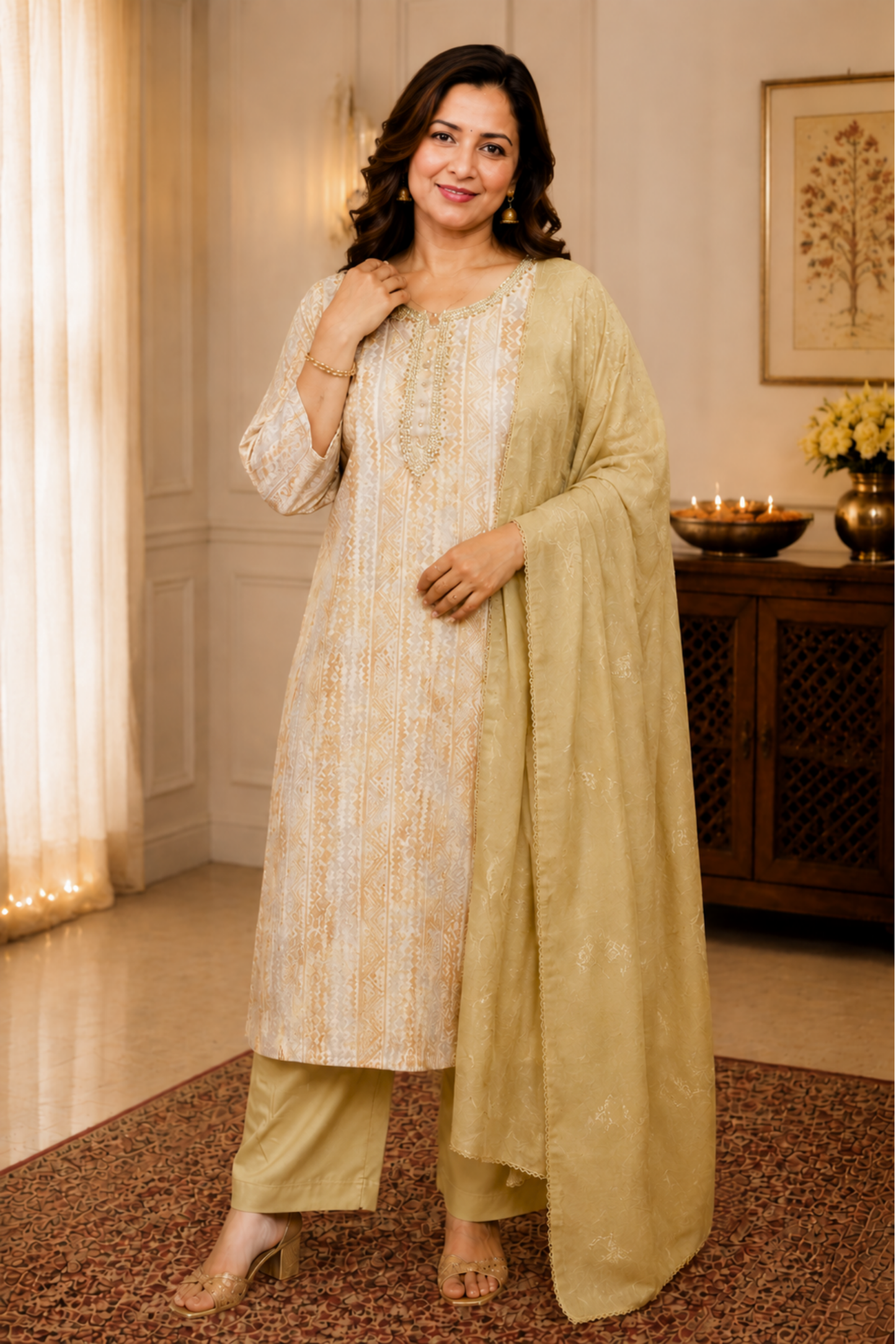 Golden Glow Fancy Suit Set