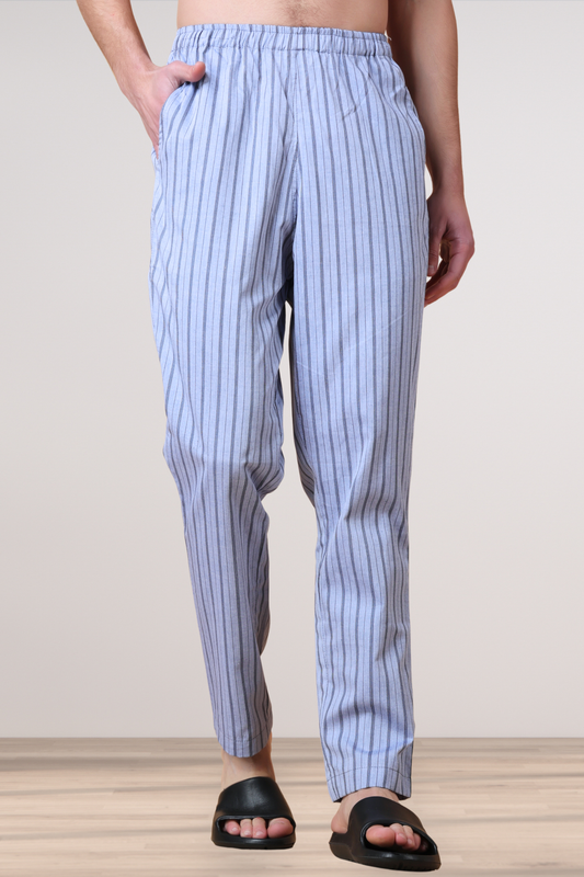 Gravel Grey Striped Cotton Pajama