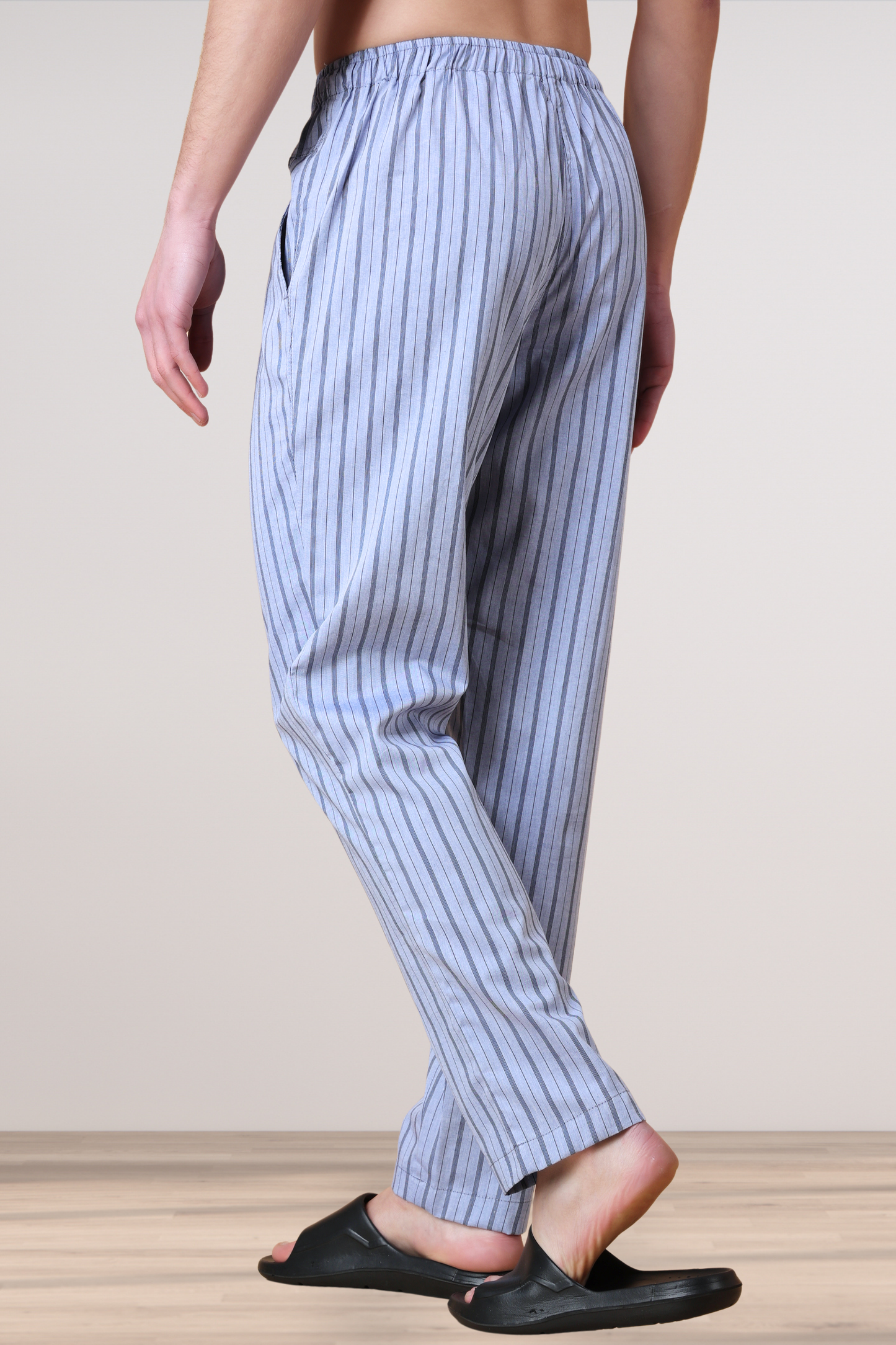 Gravel Grey Striped Cotton Pajama