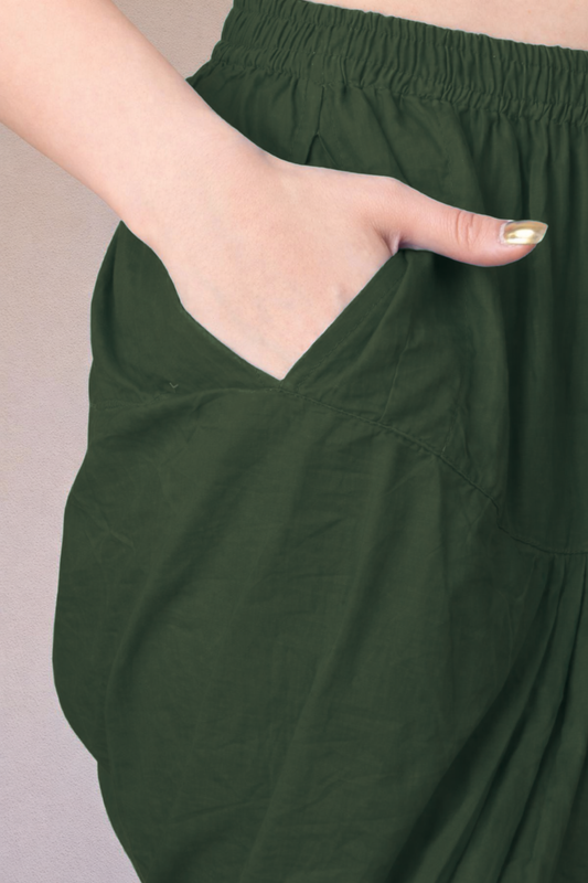Mehandi Green Easy Fit Cotton Salwar