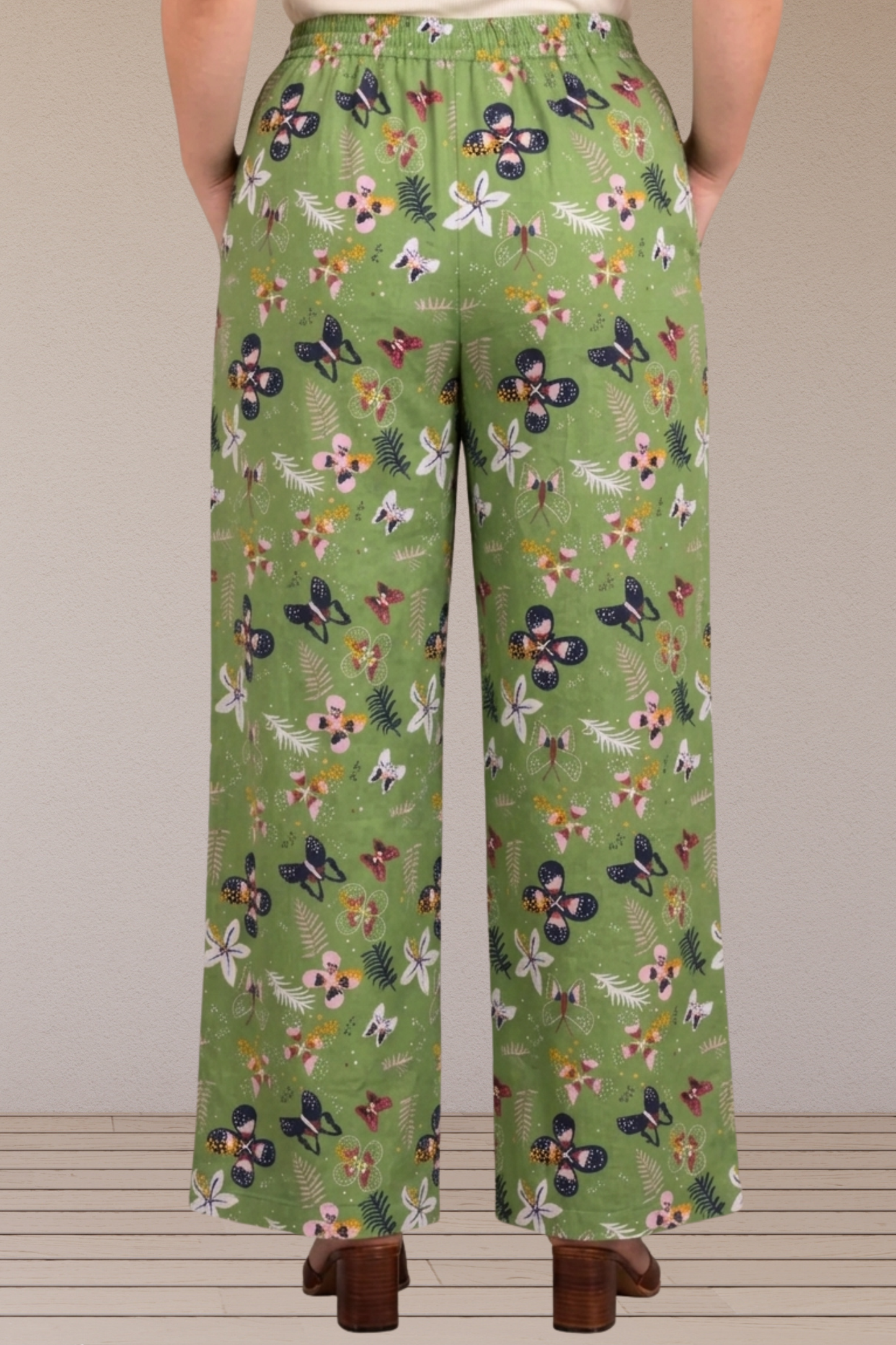 Green Meadow Butterfly Pant